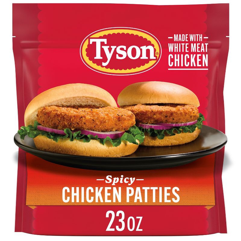 slide 1 of 7, Tyson Spicy Chicken Patties - Frozen - 23oz, 23 oz