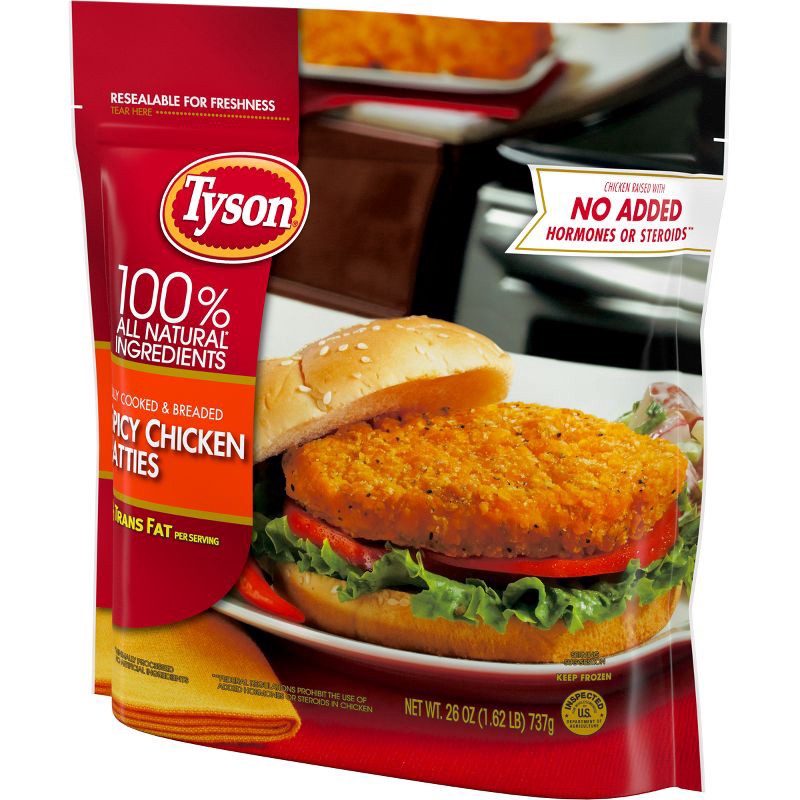 slide 5 of 6, Tyson Spicy Chicken Patties - Frozen - 26oz, 26 oz