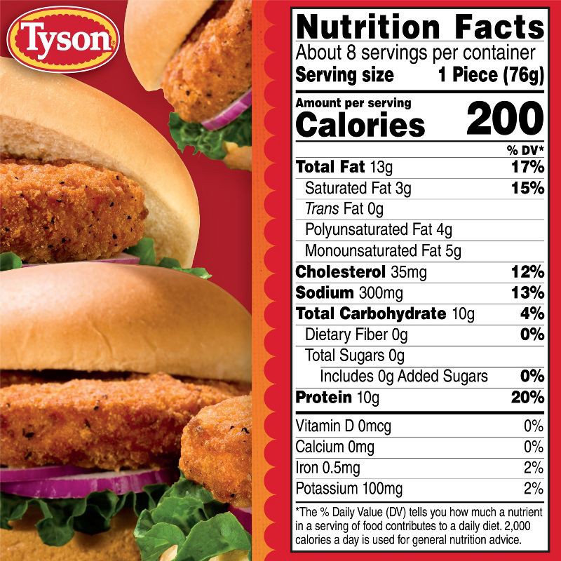 slide 7 of 7, Tyson Spicy Chicken Patties - Frozen - 23oz, 23 oz