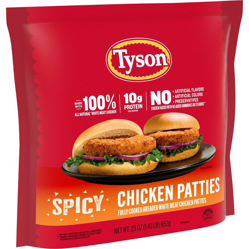 slide 11 of 12, Tyson Spicy Chicken Patties - Frozen - 23oz, 23 oz