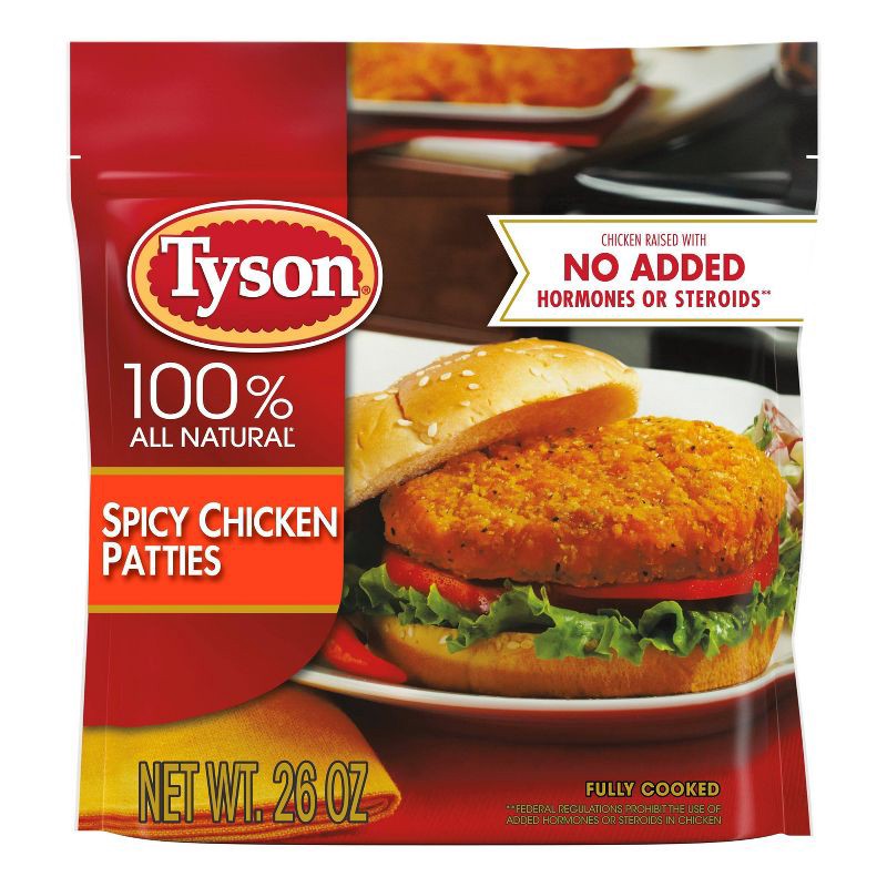 slide 1 of 6, Tyson Spicy Chicken Patties - Frozen - 26oz, 26 oz