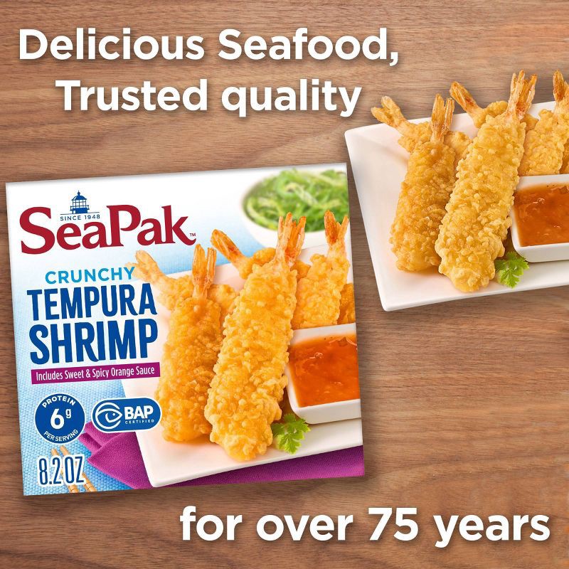 slide 4 of 8, Sea Pak SeaPak Tempura Shrimp in Crispy Coating - Frozen - 8.2oz, 8.2 oz