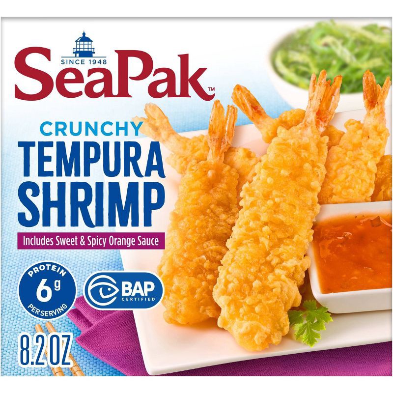 slide 1 of 8, Sea Pak SeaPak Tempura Shrimp in Crispy Coating - Frozen - 8.2oz, 8.2 oz