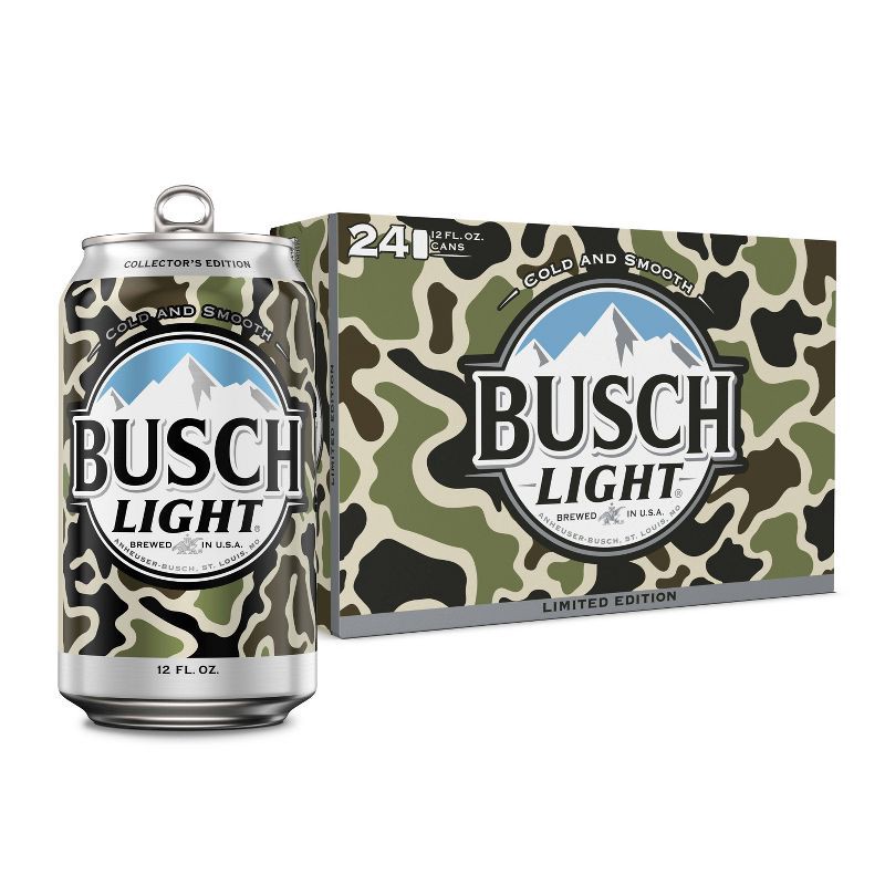 slide 1 of 9, Busch Light Beer - 24pk/12 fl oz Cans, 24 ct; 12 fl oz