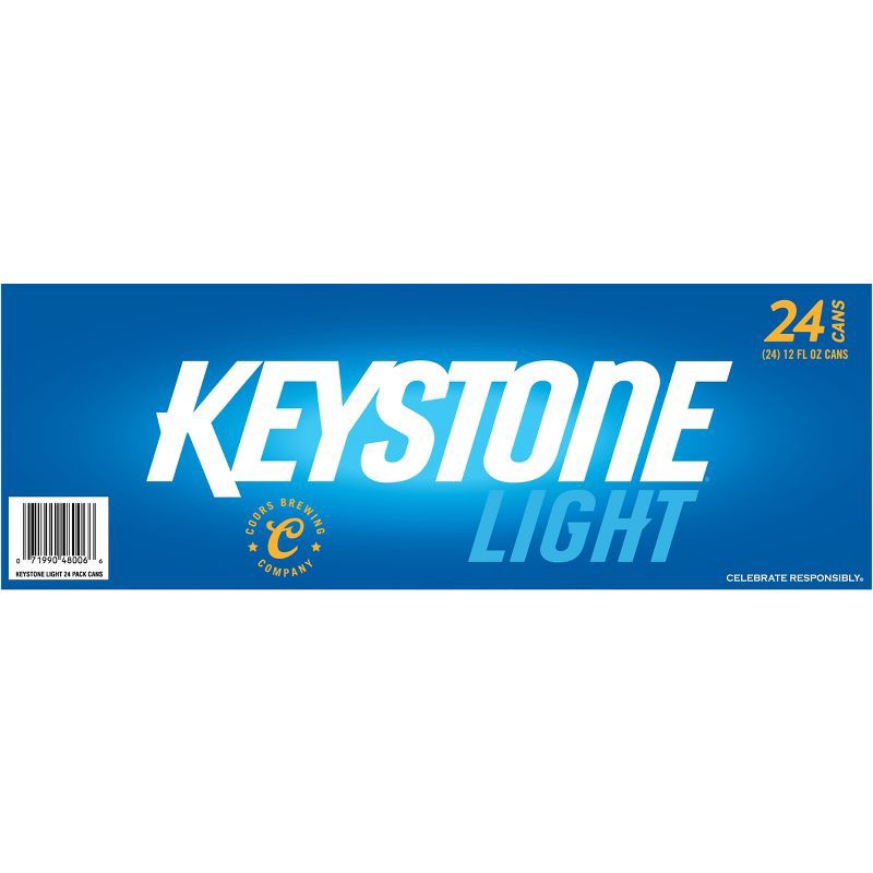 slide 7 of 8, Keystone Light Beer - 24pk/12 fl oz Cans, 24 ct; 12 fl oz