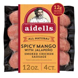 Aidells Spicy Mango with Jalapeno Smoked Chicken Sausages - 12oz/4ct