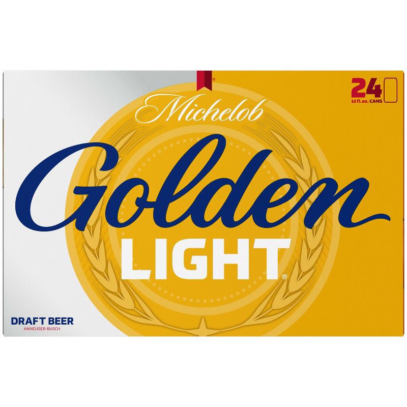 slide 3 of 6, Michelob Golden Draft Michelob Golden Light Draft Beer - 24pk/12 fl oz Cans, 24 ct; 12 fl oz