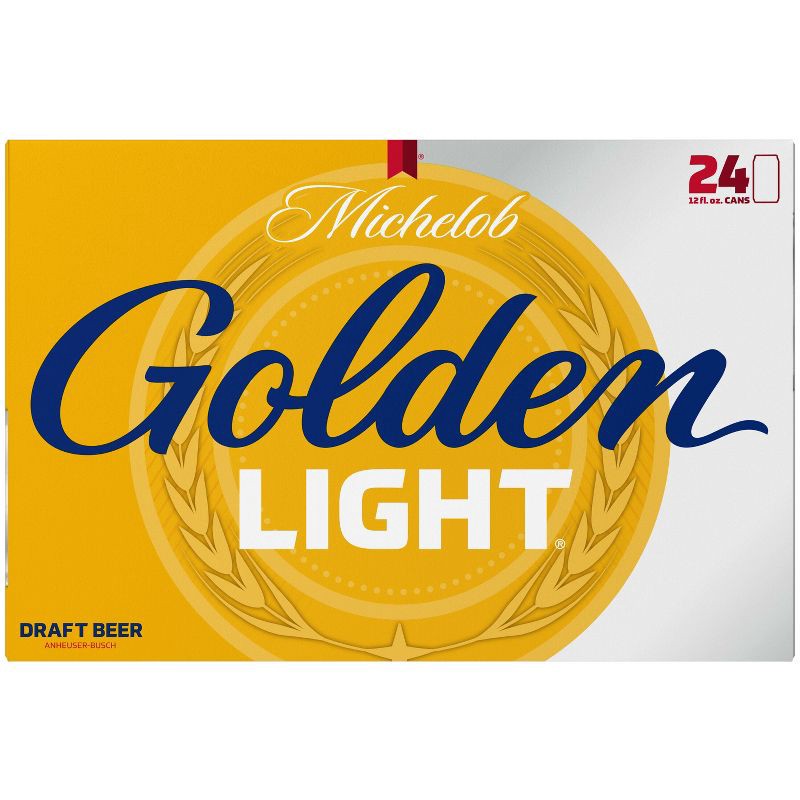 slide 5 of 7, Michelob Golden Draft Michelob Golden Light Draft Beer - 24pk/12 fl oz Cans, 24 ct; 12 fl oz