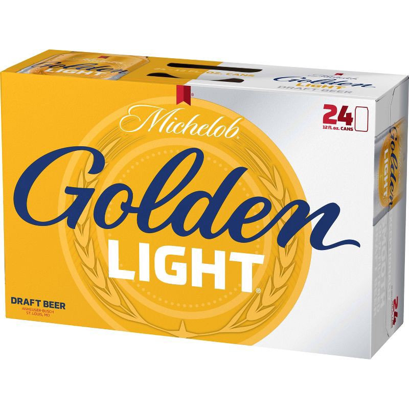 slide 5 of 6, Michelob Golden Draft Michelob Golden Light Draft Beer - 24pk/12 fl oz Cans, 24 ct; 12 fl oz