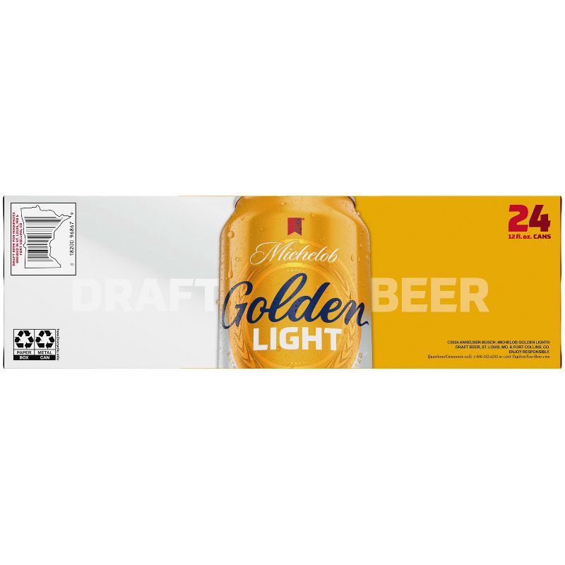 slide 6 of 6, Michelob Golden Draft Michelob Golden Light Draft Beer - 24pk/12 fl oz Cans, 24 ct; 12 fl oz