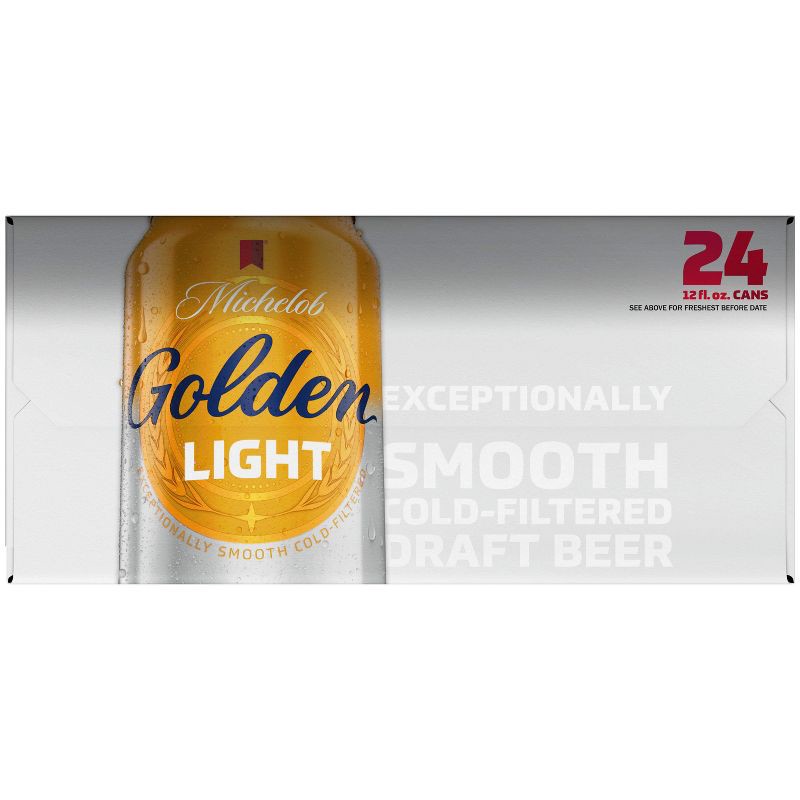 slide 6 of 7, Michelob Golden Draft Michelob Golden Light Draft Beer - 24pk/12 fl oz Cans, 24 ct; 12 fl oz