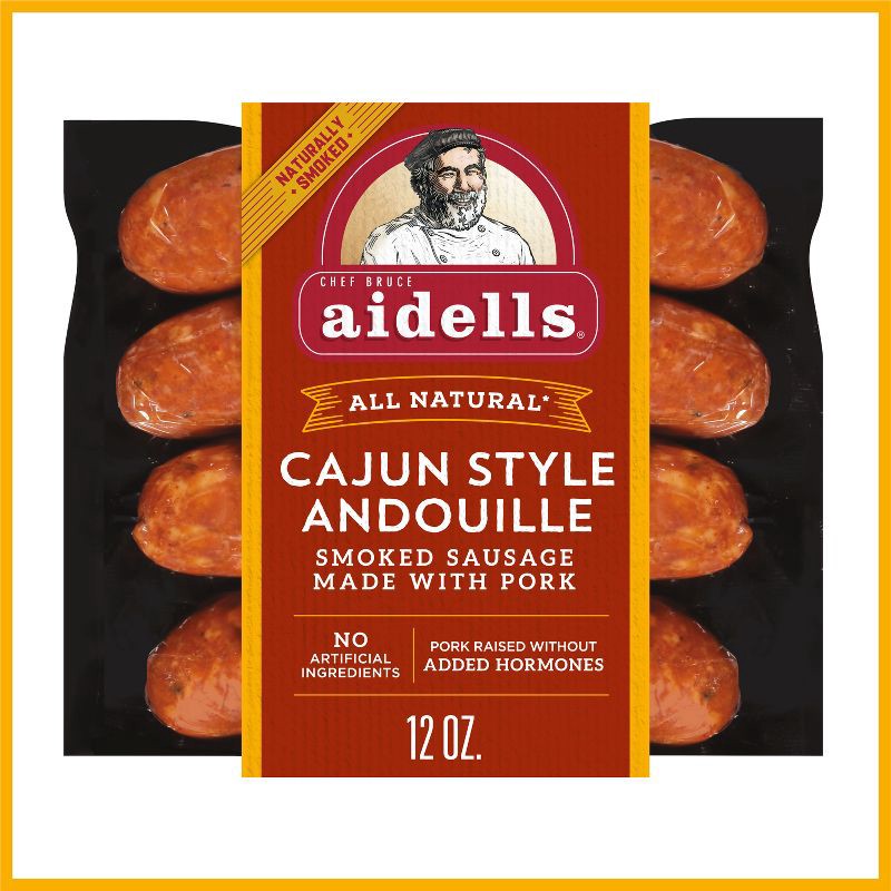 slide 1 of 4, Aidells Cajun Style Andouille Smoked Pork Sausage - 12oz/4ct, 4 ct; 12 oz