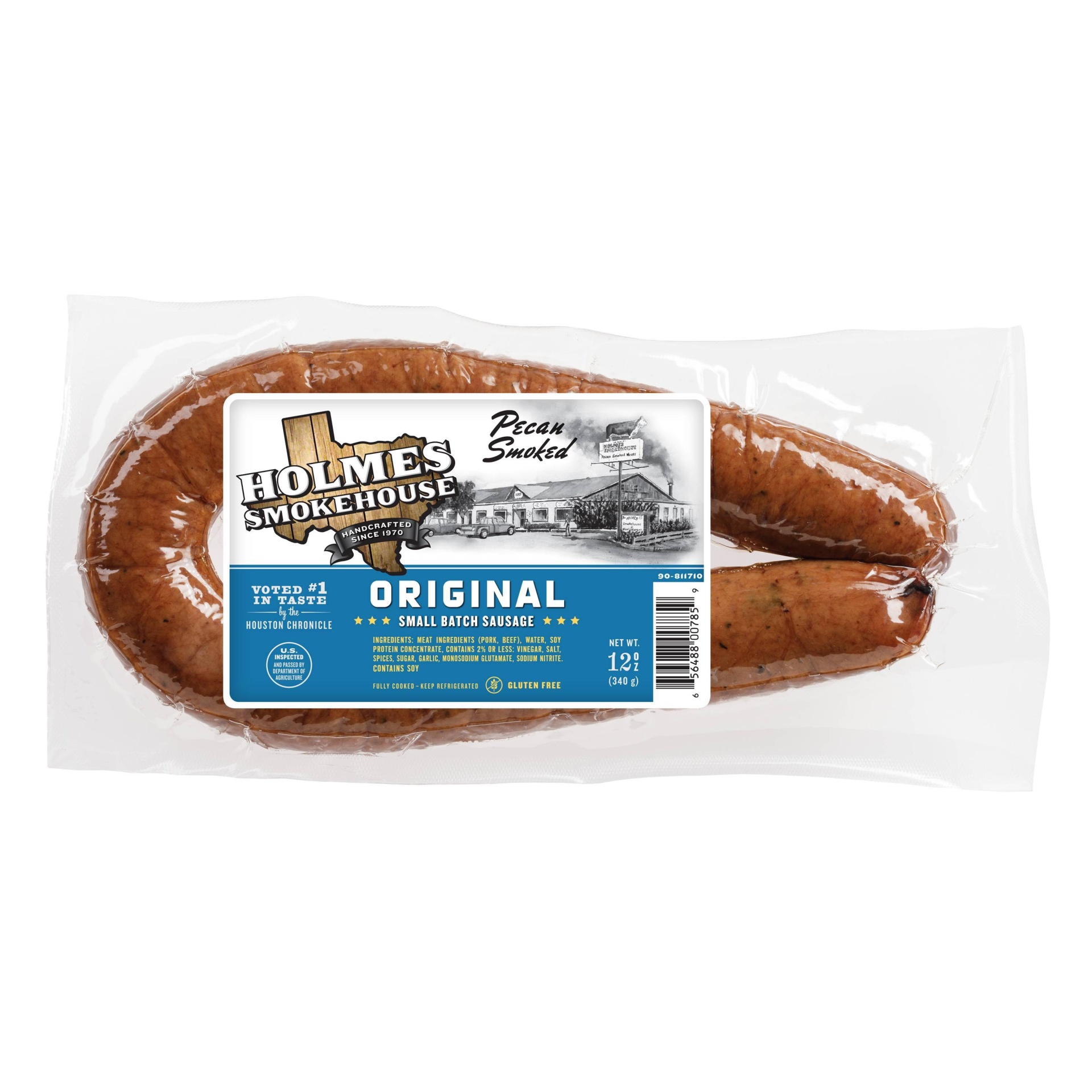 slide 1 of 4, Holmes Smokehouse Pecan Smoked Original Sausage, 12 oz