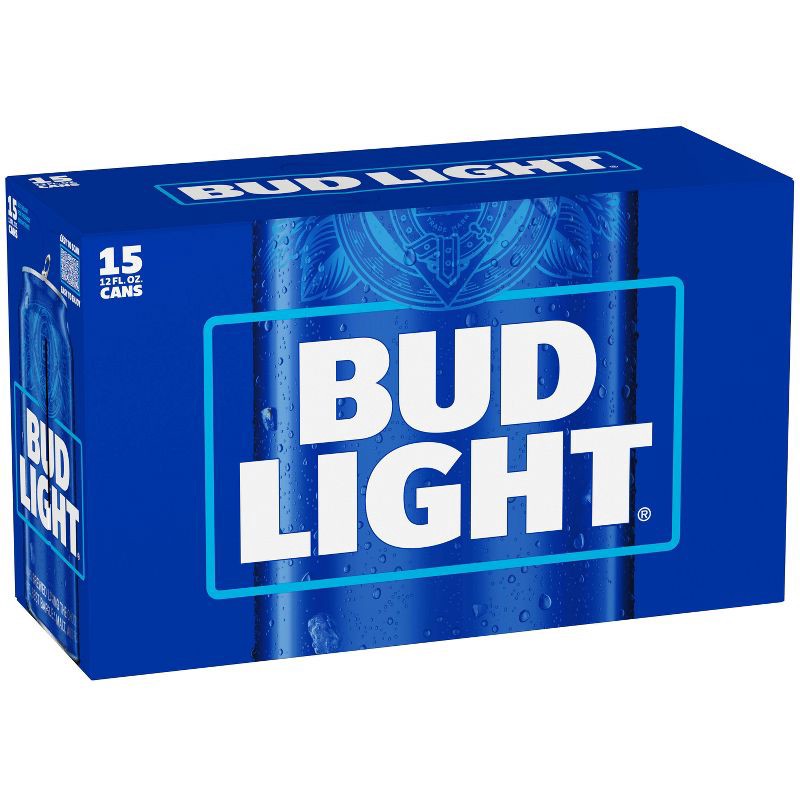 slide 10 of 10, Bud Light American Lager Beer - 15pk/12 fl oz Cans, 15 ct; 12 fl oz