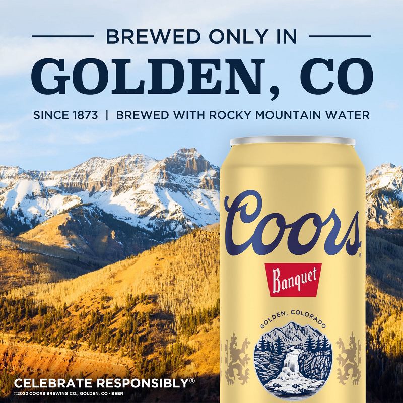 slide 4 of 6, Coors Banquet Lager Beer - 24pk/12 fl oz Cans, 24 ct; 12 fl oz