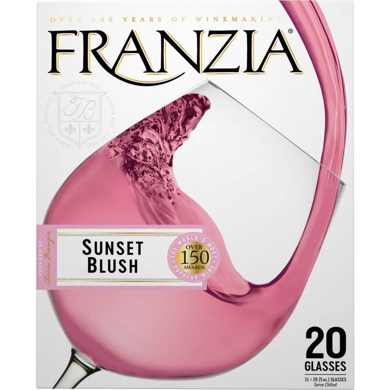 slide 2 of 8, Franzia Sunset Blush Rose Wine - 3L Box, 3 liter