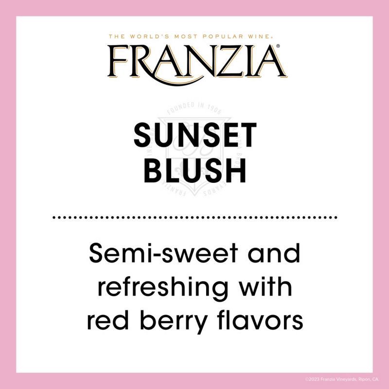 slide 2 of 8, Franzia Sunset Blush Rose Wine - 3L Box, 3 liter
