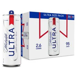 Michelob ULTRA Superior Light American Lager Beer - 30pk/12 fl oz Cans