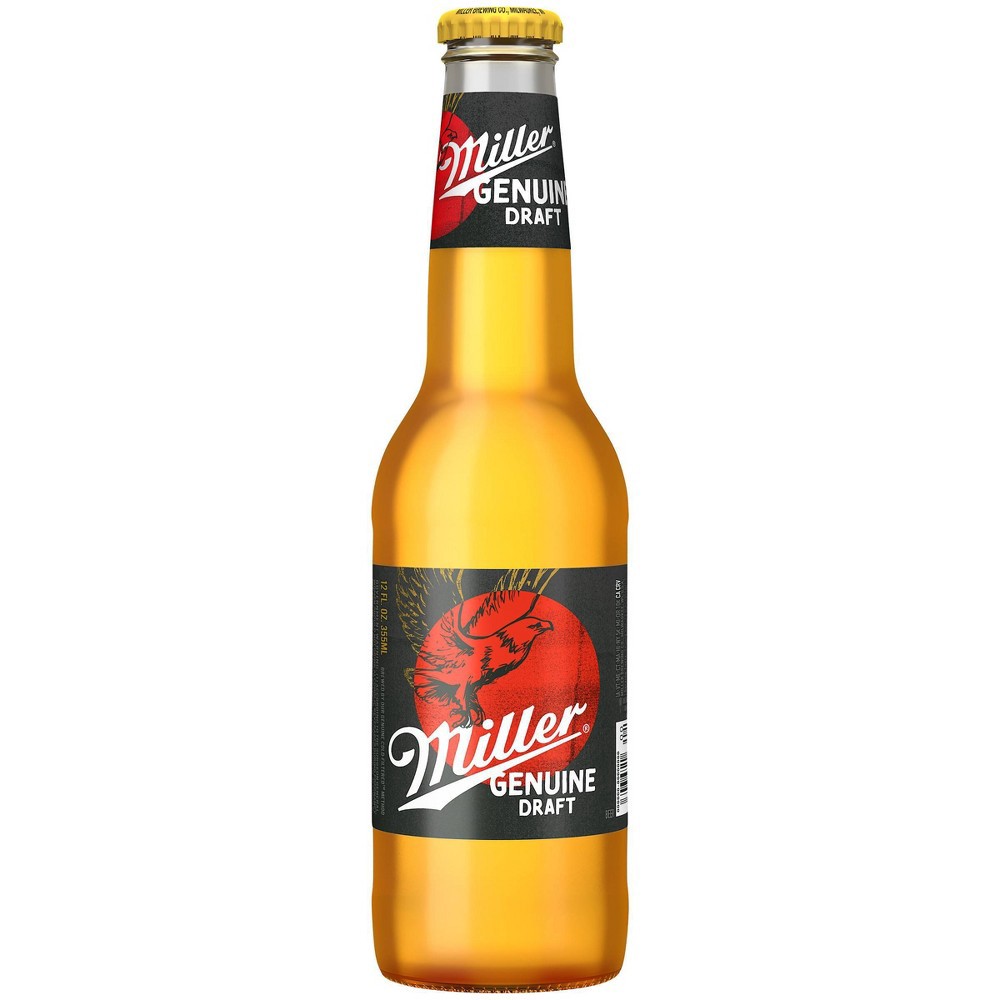 slide 5 of 5, Miller Genuine Draft Lager Beer Bottle, 12 fl oz