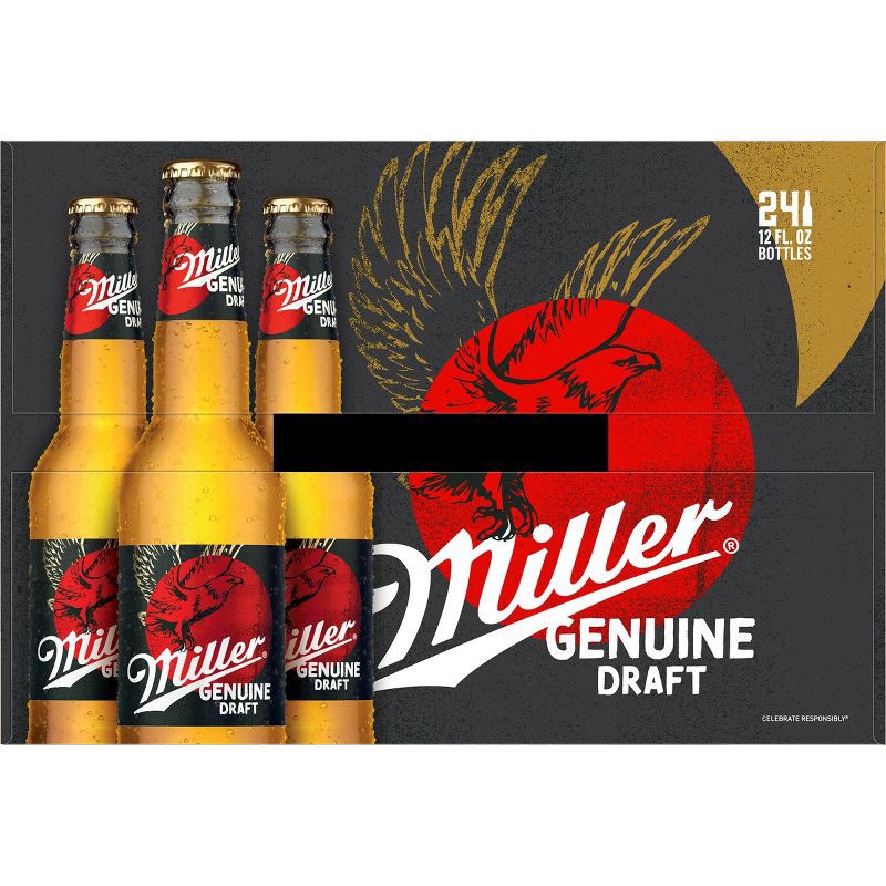 slide 9 of 9, Miller Genuine Draft Beer - 24pk/12 fl oz Bottles, 12 fl oz