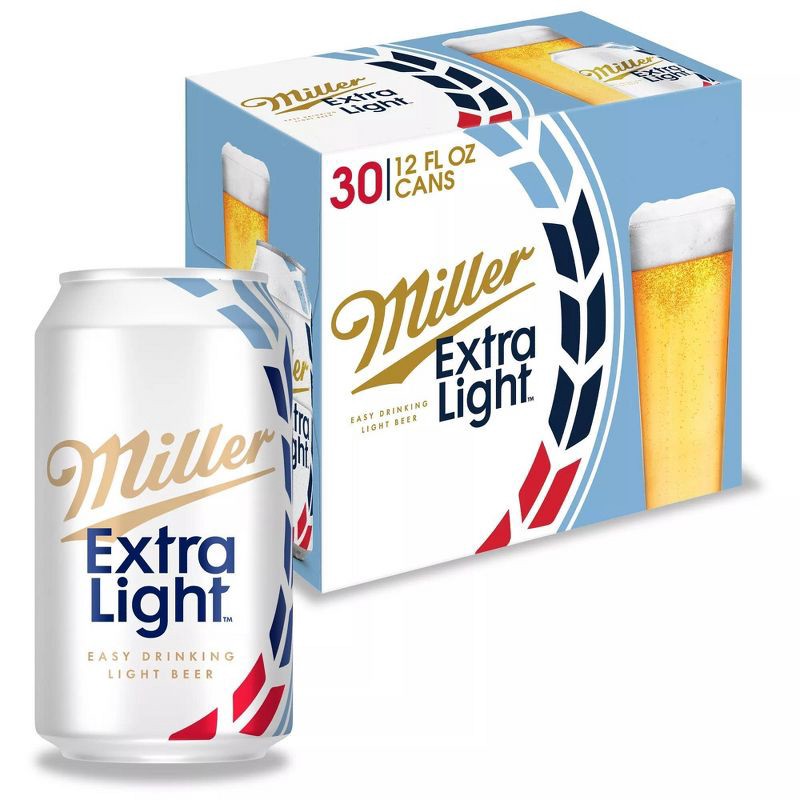slide 13 of 14, Miller Extra Light Beer - 30pk/12 fl oz Cans, 30 ct, 12 fl oz