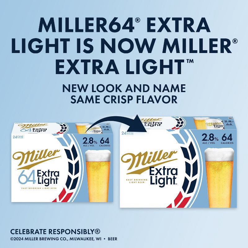 slide 10 of 13, Miller Extra Light Beer - 30pk/12 fl oz Cans, 30 ct, 12 fl oz