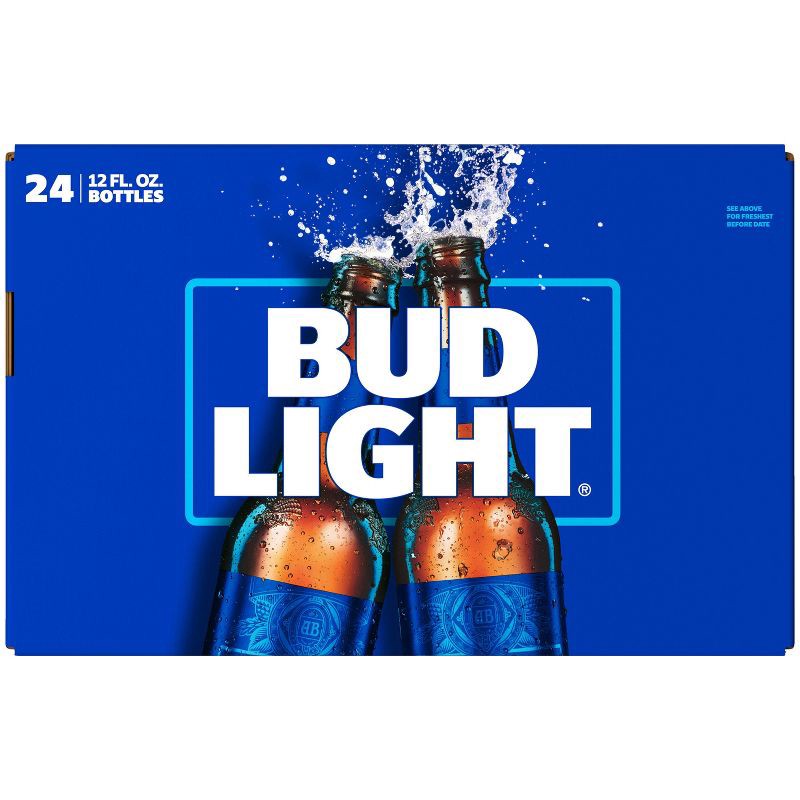 slide 10 of 12, Bud Light Beer - 24pk/12 fl oz Bottles, 24 ct; 12 fl oz