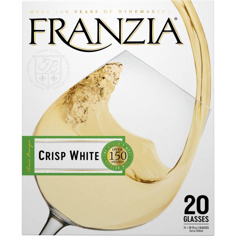 slide 7 of 8, Franzia Crisp White Wine - 3L Box, 3 liter