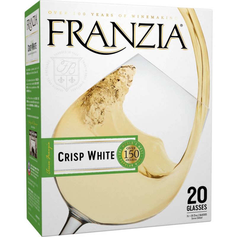 slide 1 of 8, Franzia Crisp White Wine - 3L Box, 3 liter