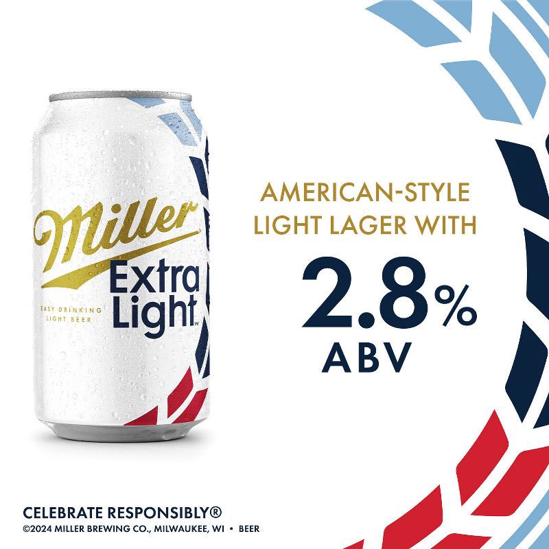 slide 14 of 14, Miller Extra Light Beer - 12pk/12 fl oz Cans, 12 ct; 12 fl oz
