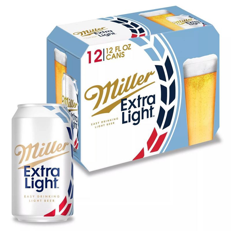 slide 11 of 14, Miller Extra Light Beer - 12pk/12 fl oz Cans, 12 ct; 12 fl oz