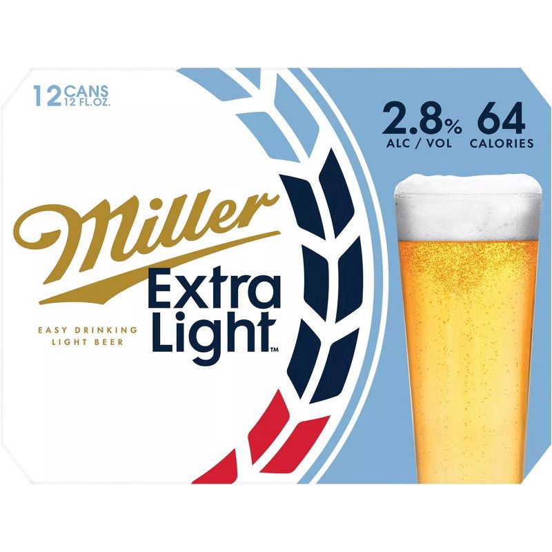 slide 2 of 14, Miller Extra Light Beer - 12pk/12 fl oz Cans, 12 ct; 12 fl oz