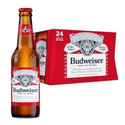 Budweiser American Lager Beer - 24pk/12 fl oz Bottles