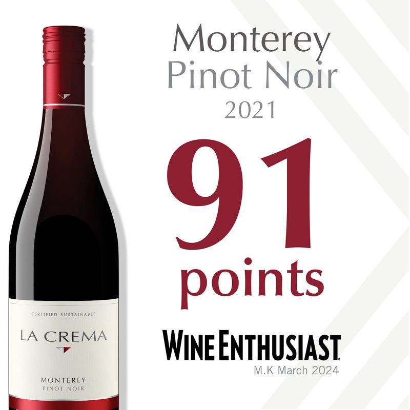 slide 6 of 9, La Crema Monterey Pinot Noir Red Wine - 750ml Bottle, 750 ml