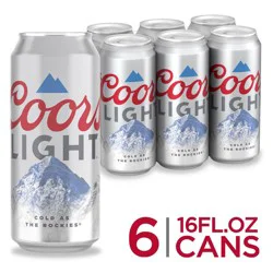 Coors Light Beer - 6pk/16 fl oz Cans