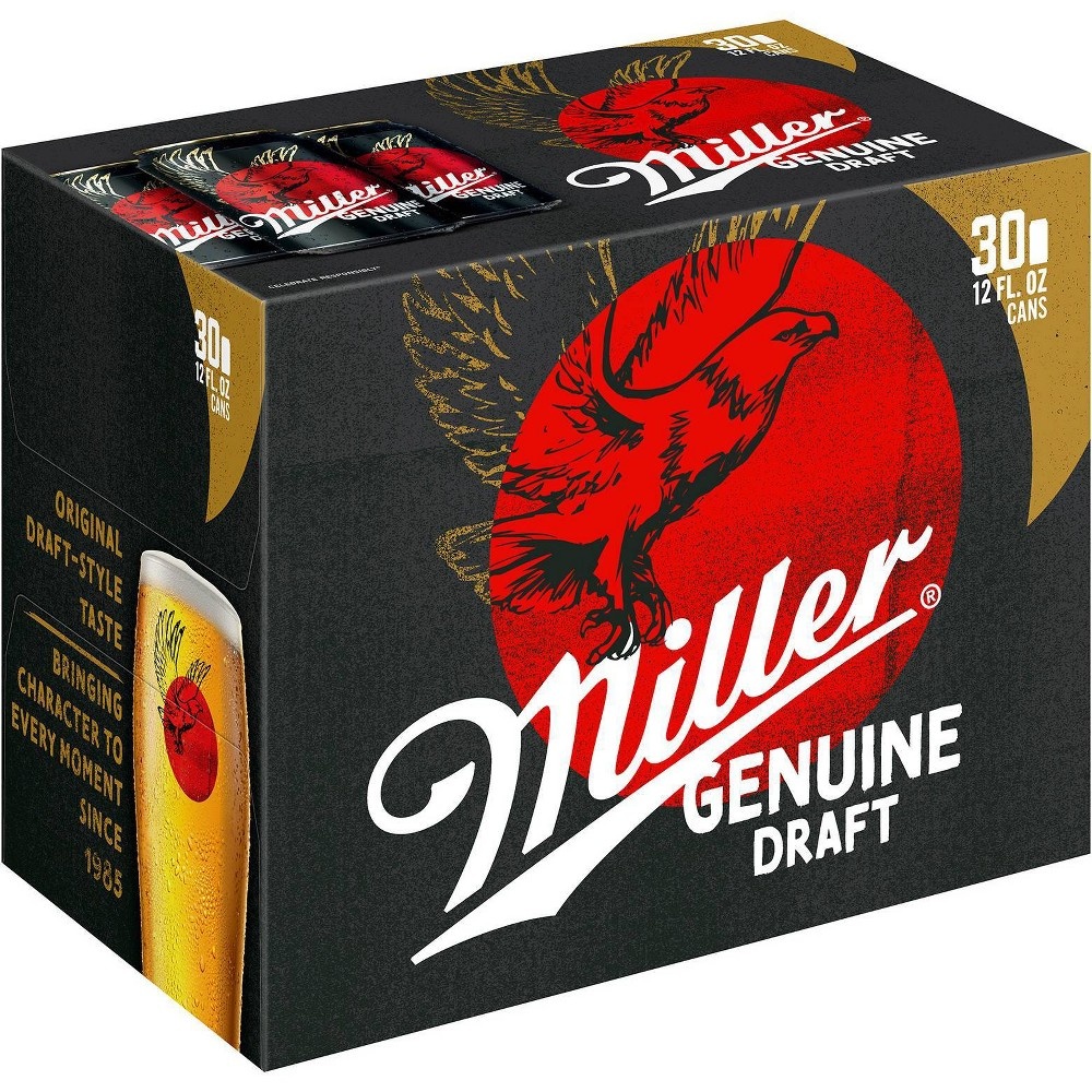 slide 3 of 4, Miller Genuine Draft Beer, 30 ct; 12 fl oz