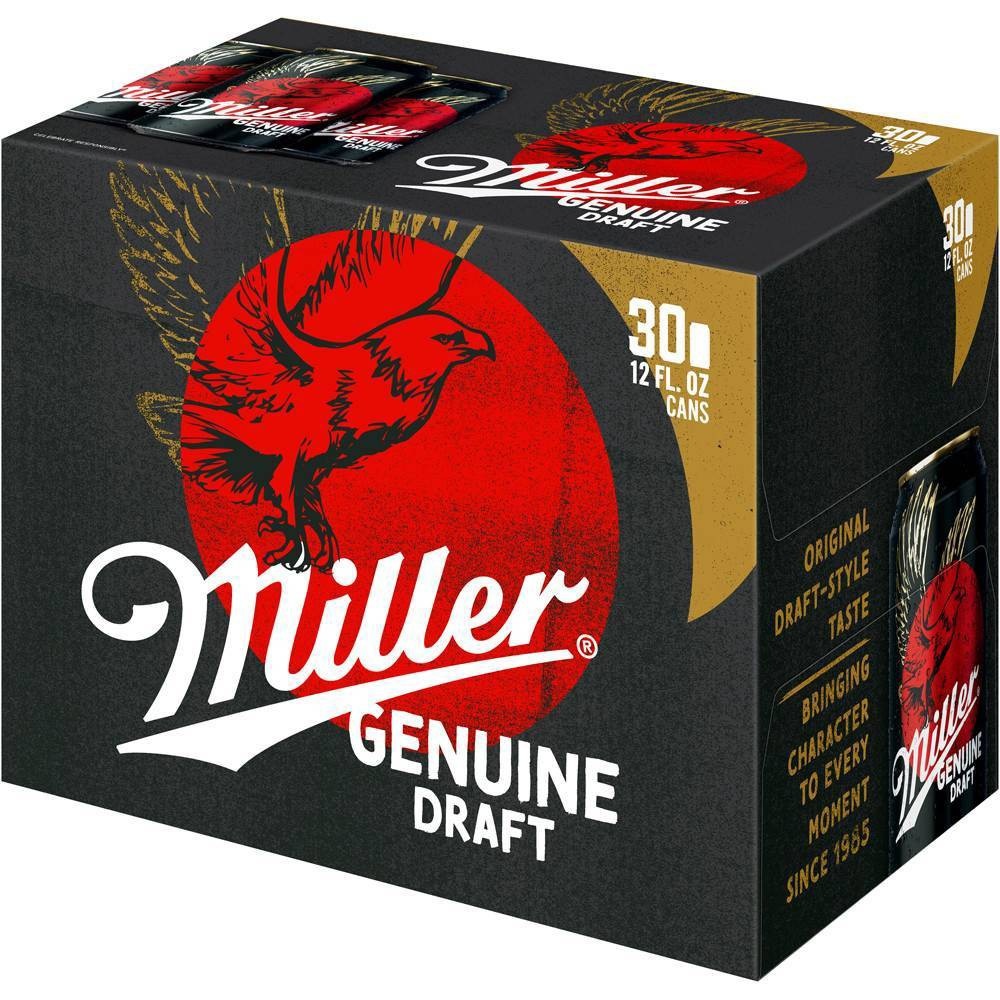 slide 4 of 4, Miller Genuine Draft Beer, 30 ct; 12 fl oz