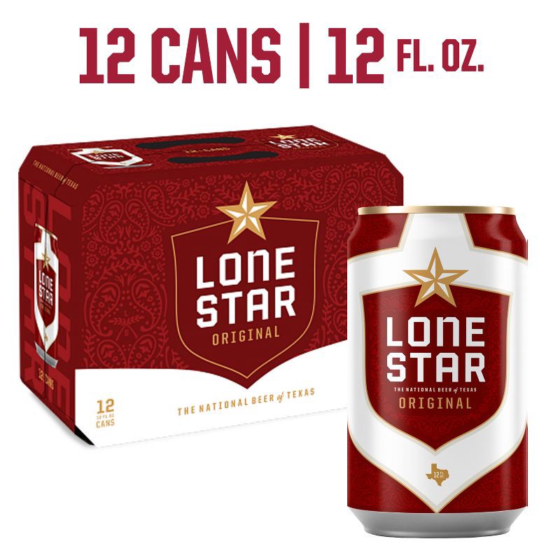 slide 1 of 8, Lone Star Beer - 12pk/12 fl oz Cans, 12 ct; 12 fl oz