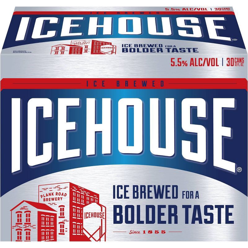 slide 7 of 9, Icehouse Ice Lager Beer - 30pk/12 fl oz Cans, 30 ct; 12 fl oz