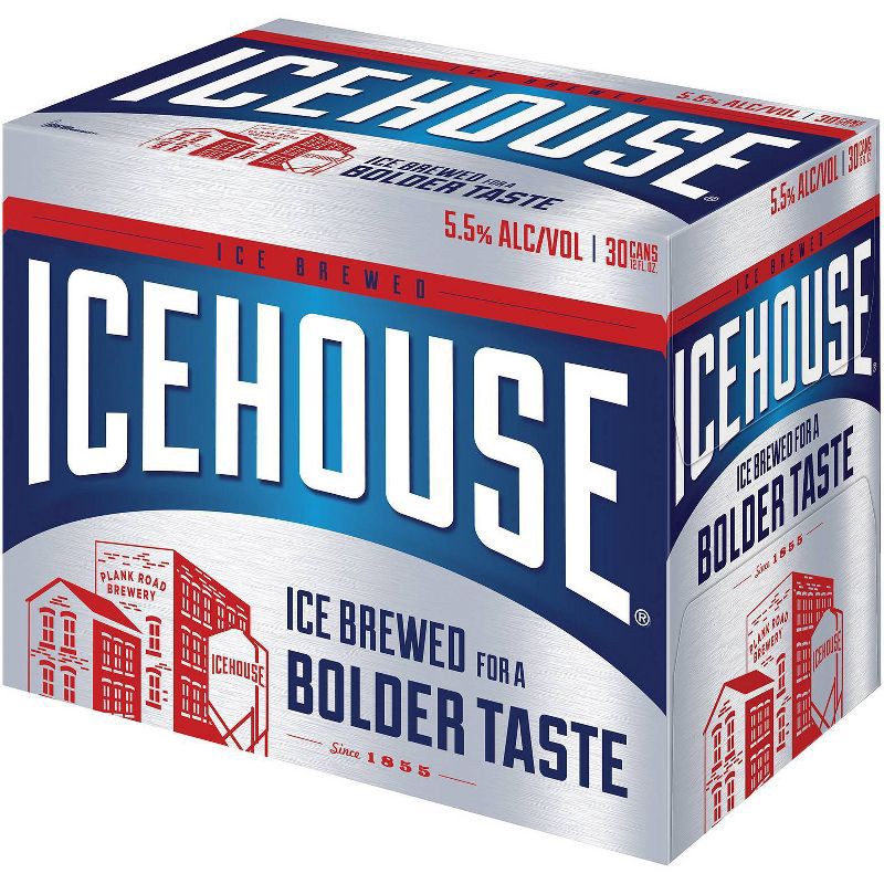 slide 3 of 9, Icehouse Ice Lager Beer - 30pk/12 fl oz Cans, 30 ct; 12 fl oz