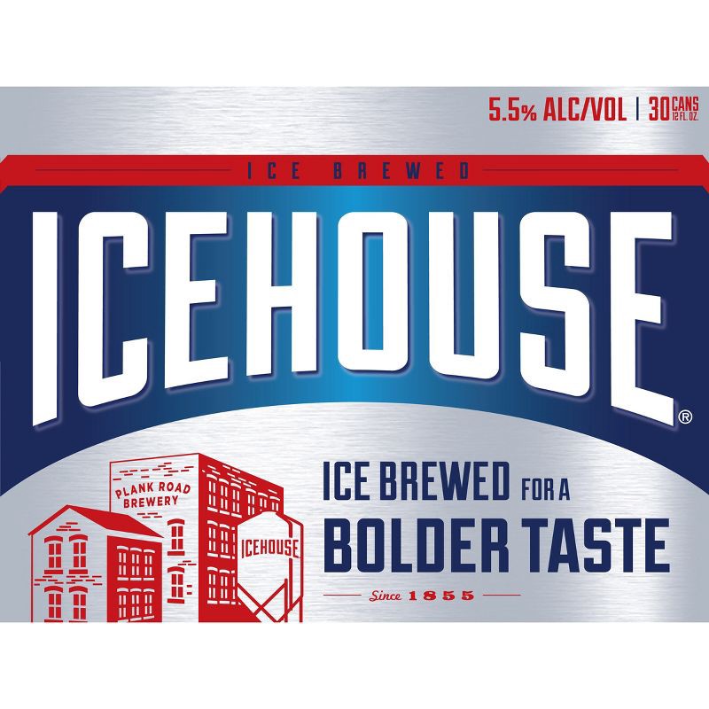 slide 9 of 9, Icehouse Ice Lager Beer - 30pk/12 fl oz Cans, 30 ct; 12 fl oz