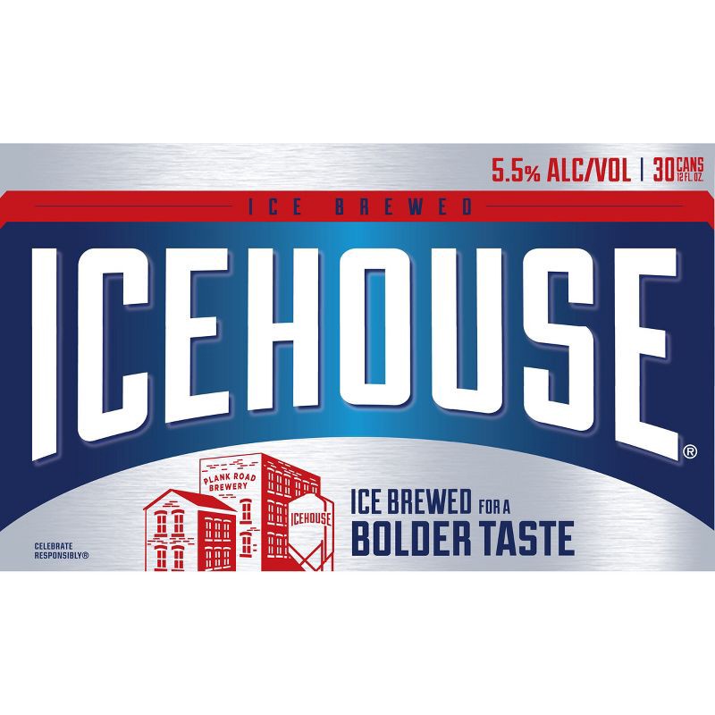 slide 6 of 9, Icehouse Ice Lager Beer - 30pk/12 fl oz Cans, 30 ct; 12 fl oz