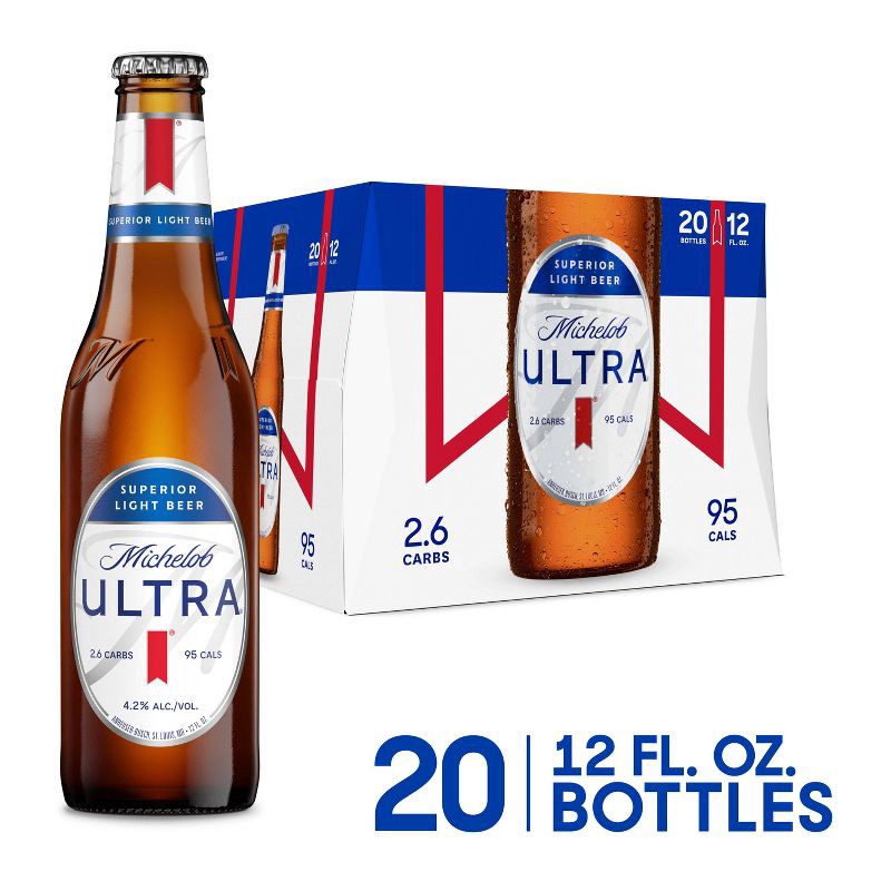 slide 11 of 11, Michelob ULTRA Superior Light American Lager Beer - 15pk/16 fl oz Bottles, 15 ct; 16 fl oz