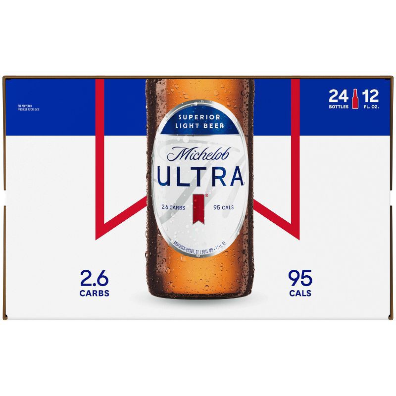 slide 9 of 11, Michelob ULTRA Superior Light American Lager Beer - 24pk/12 fl oz Bottles, 24 ct; 12 fl oz