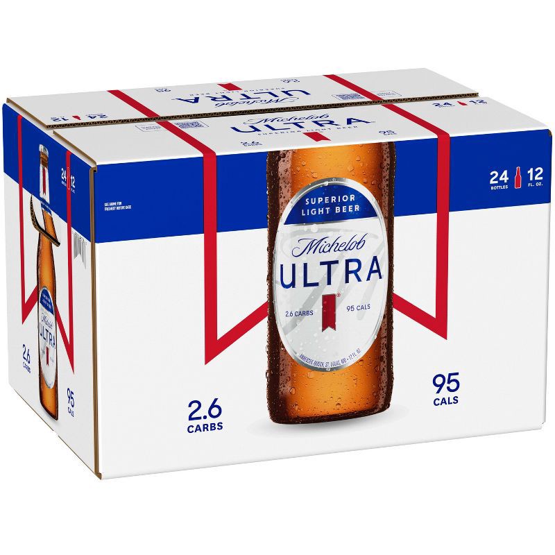 slide 9 of 9, Michelob Ultra Superior Light Beer - 24pk/12 fl oz Bottles, 24 ct; 12 fl oz