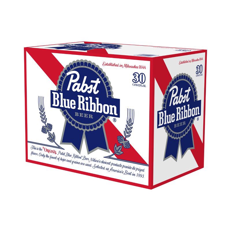 slide 2 of 6, Pabst Blue Ribbon Beer - 30pk/12 fl oz Cans, 30 ct; 12 fl oz