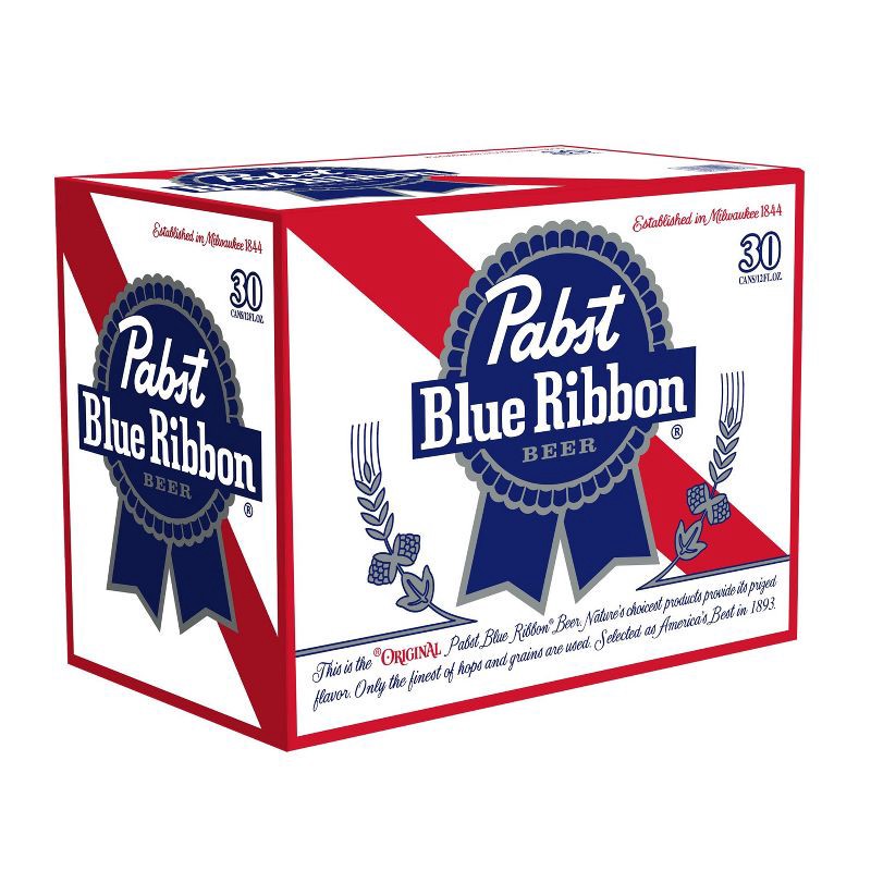 slide 5 of 9, Pabst Blue Ribbon Beer - 30pk/12 fl oz Cans, 30 ct; 12 fl oz