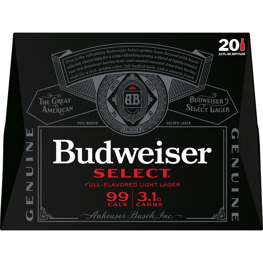 slide 3 of 3, Budweiser Select Beer, 20 ct; 12 fl oz