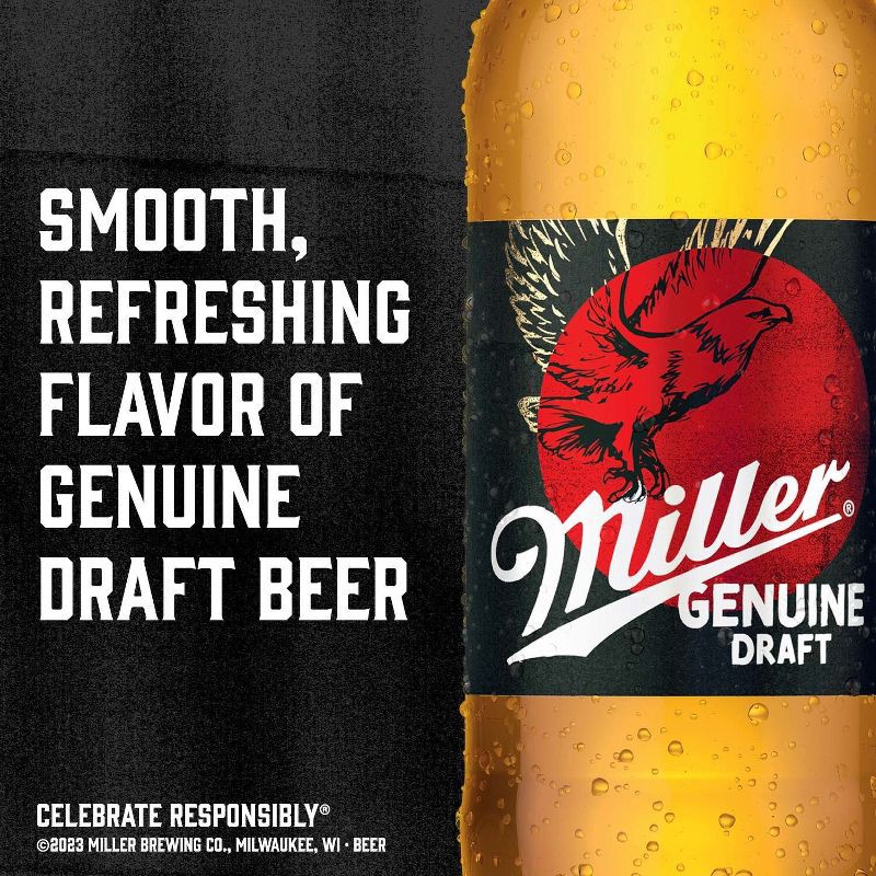 slide 3 of 6, Miller Genuine Draft Beer - 24pk/12 fl oz Cans, 24 ct; 12 fl oz