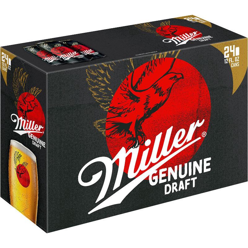 slide 1 of 6, Miller Genuine Draft Beer - 24pk/12 fl oz Cans, 24 ct; 12 fl oz